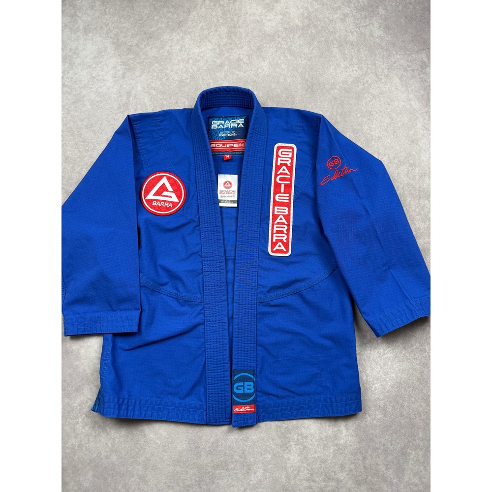 Gracie Barra Equipe GB Edition Jiu-Jitsu Gi Kimono Jacket Blue Youth Y4 Sports